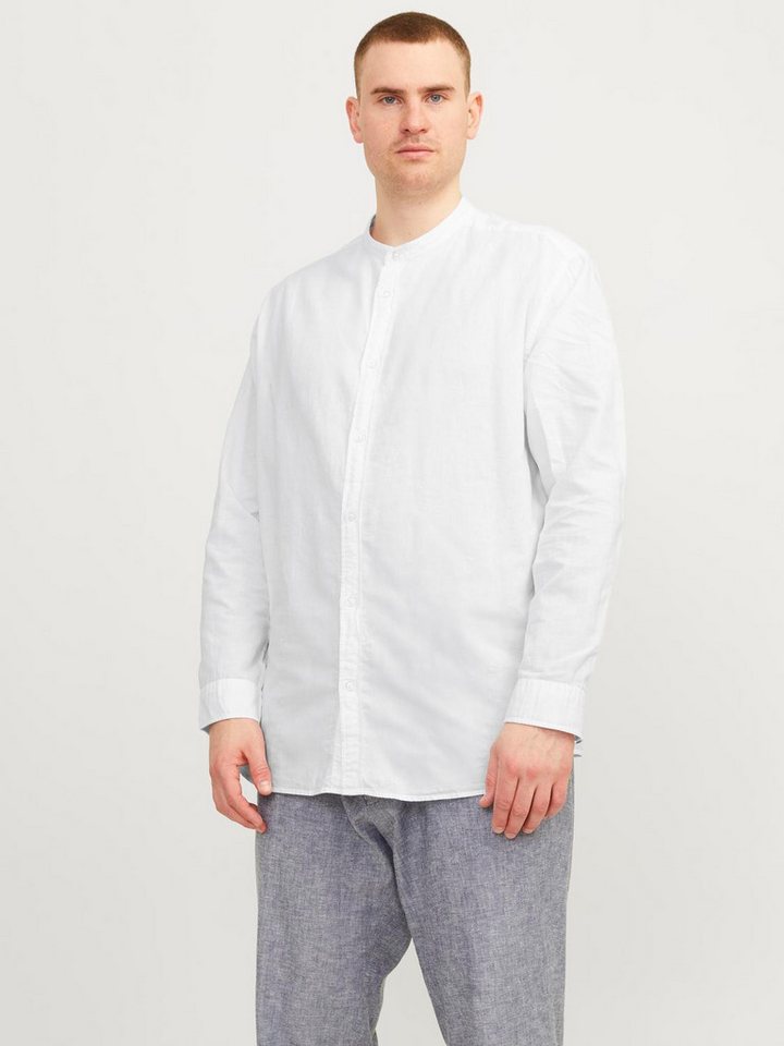 Jack & Jones PlusSize Langarmhemd JJELINEN BLEND BAND SHIRT LS SN PLS von Jack & Jones PlusSize