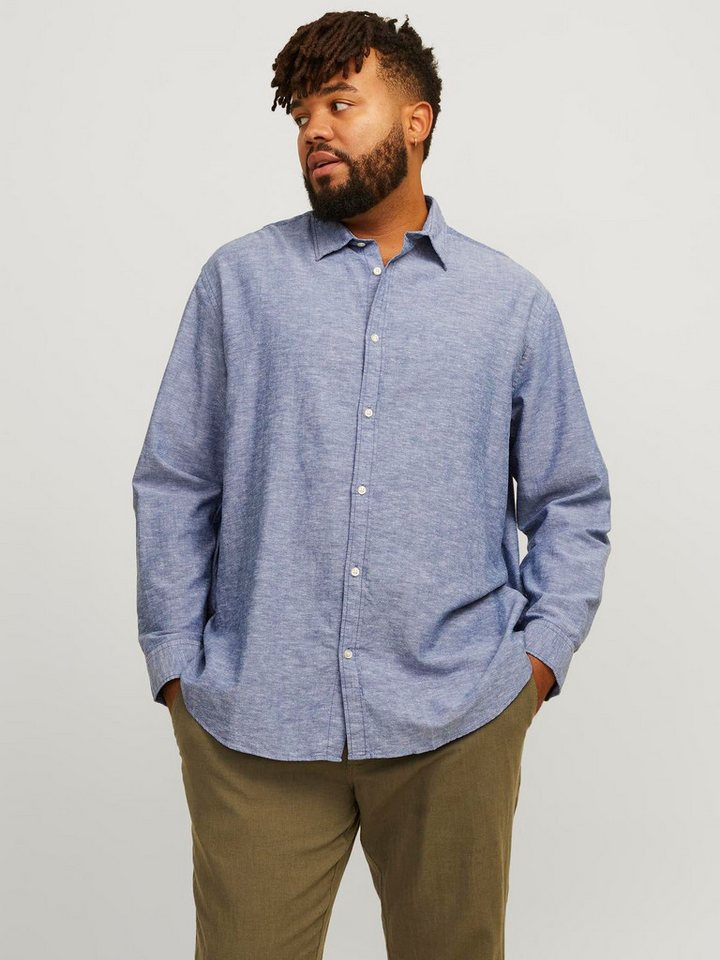 Jack & Jones PlusSize Langarmhemd JJELINEN BLEND SHIRT LS SN PLS von Jack & Jones PlusSize