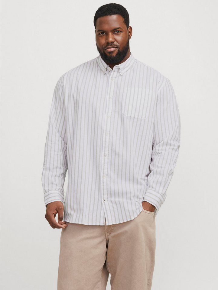 Jack & Jones PlusSize Langarmhemd JJEOXFORD SHIRT L/S S21 NOOS PLS mit Brusttasche von Jack & Jones PlusSize