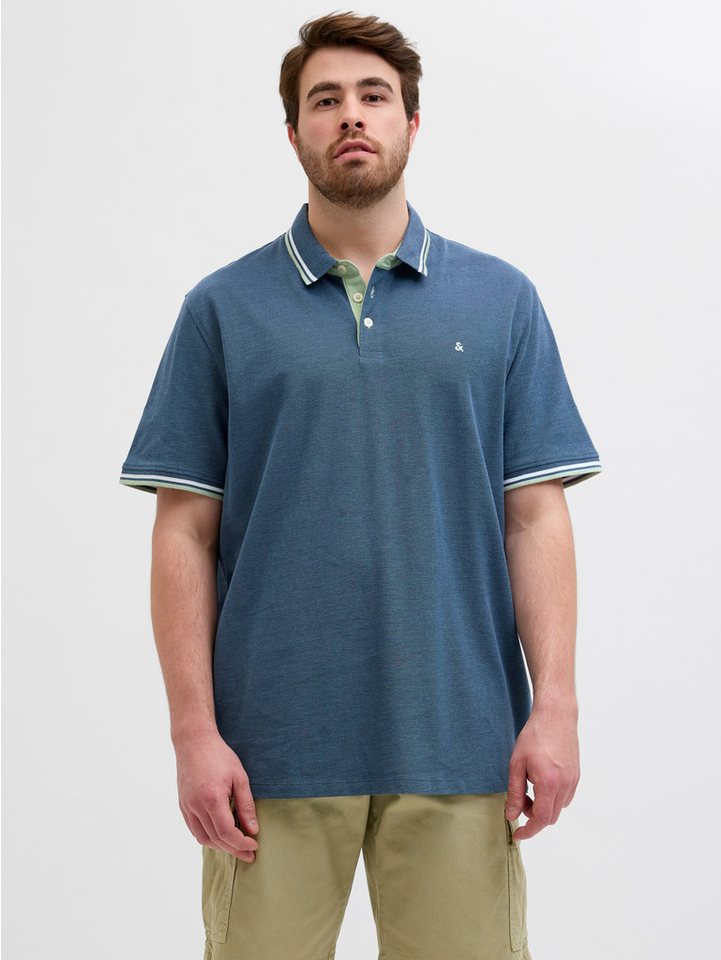 Jack & Jones PlusSize Poloshirt JJEPAULOS POLO SS NOOS PLS mit Logo Stickerei von Jack & Jones PlusSize