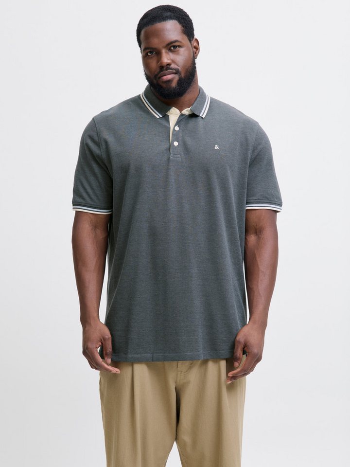 Jack & Jones PlusSize Poloshirt JJEPAULOS POLO SS NOOS PLS mit Logo Stickerei von Jack & Jones PlusSize