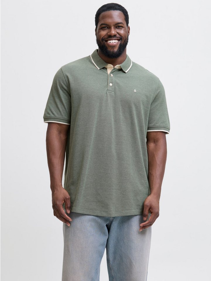 Jack & Jones PlusSize Poloshirt JJEPAULOS POLO SS NOOS PLS mit Logo Stickerei von Jack & Jones PlusSize