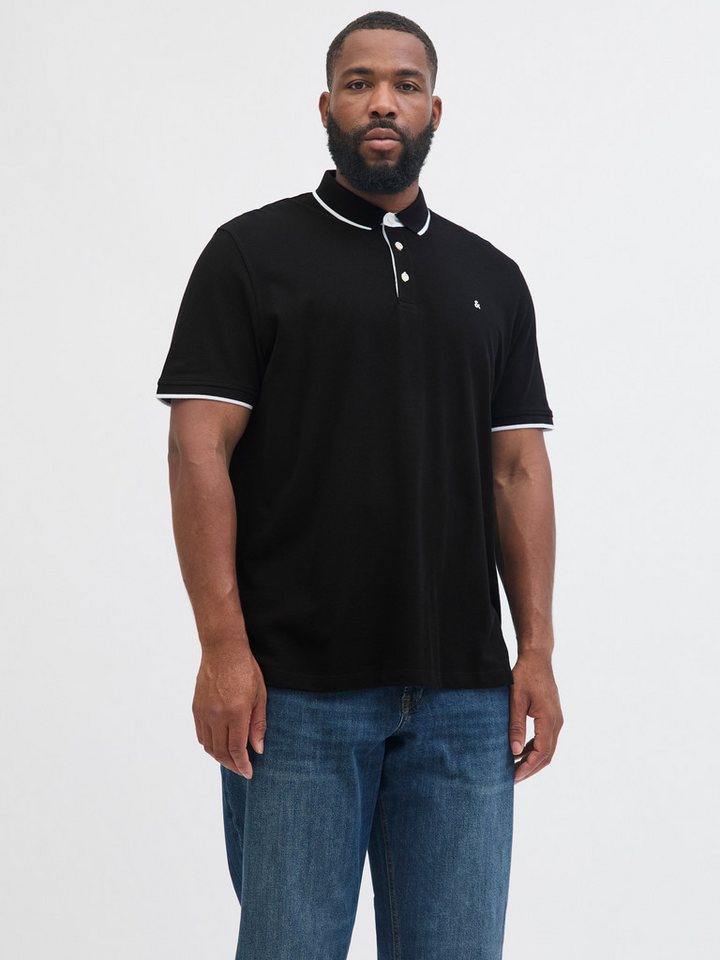 Jack & Jones PlusSize Poloshirt JJEPAULOS POLO SS NOOS PLS mit Logo Stickerei von Jack & Jones PlusSize