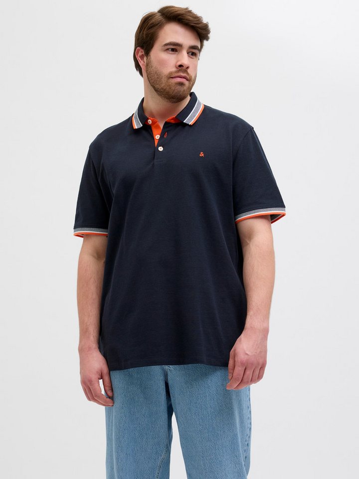 Jack & Jones PlusSize Poloshirt JJEPAULOS POLO SS NOOS PLS mit Logo Stickerei von Jack & Jones PlusSize