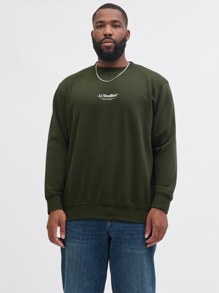 Jack & Jones PlusSize Sweatshirt JJESOHO SWEAT CREW NECK NOOS PLS mit Logobranding von Jack & Jones PlusSize