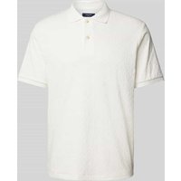 Jack & Jones Premium Polokragen mit Strukturmuster Modell 'CLIFF' in Offwhite, Größe L von Jack & Jones Premium