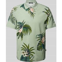 Jack & Jones Premium Poloshirt mit Allover-Print Modell 'LAPALMA' in Oliv, Größe M von Jack & Jones Premium