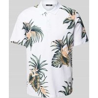 Jack & Jones Premium Poloshirt mit Allover-Print Modell 'LAPALMA' in Weiss, Größe S von Jack & Jones Premium