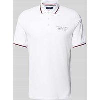 Jack & Jones Premium Poloshirt mit Label-Print in Weiss, Größe S von Jack & Jones Premium