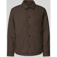 Jack & Jones Premium Regular Fit Hemdjacke mit Kentkragen Modell 'CARTER' in Dunkelbraun, Größe XXL von Jack & Jones Premium