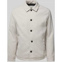 Jack & Jones Premium Regular Fit Hemdjacke mit Kentkragen Modell 'CARTER' in Offwhite, Größe XXL von Jack & Jones Premium
