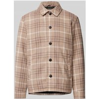 Jack & Jones Premium Regular Fit Hemdjacke mit Kentkragen Modell 'CARTER' in Taupe, Größe S von Jack & Jones Premium