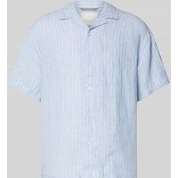 Jack & Jones Premium Regular Fit Leinenhemd mit Reverskragen in Hellblau, Größe S von Jack & Jones Premium