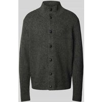 Jack & Jones Premium Strickjacke mit Stehkragen Modell 'HOWELL' in Dunkelgrau, Größe S von Jack & Jones Premium