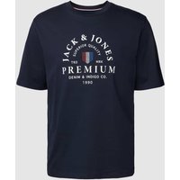 Jack & Jones Premium T-Shirt mit Label-Print Modell 'WILL' in Marine, Größe S von Jack & Jones Premium