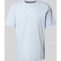 Jack & Jones Premium T-Shirt mit Label-Print in Hellblau, Größe L von Jack & Jones Premium