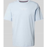 Jack & Jones Premium T-Shirt mit Label-Print in Hellblau, Größe M von Jack & Jones Premium