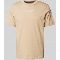 Jack & Jones Premium T-Shirt mit Label-Print in Sand, Größe XXL von Jack & Jones Premium