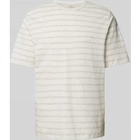 Jack & Jones Premium T-Shirt mit Streifenmuster Modell 'JACK' in Weiss, Größe S von Jack & Jones Premium