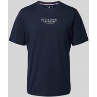 Jack & Jones Premium T-Shirt mit Label-Print in Marine, Größe S von Jack & Jones Premium