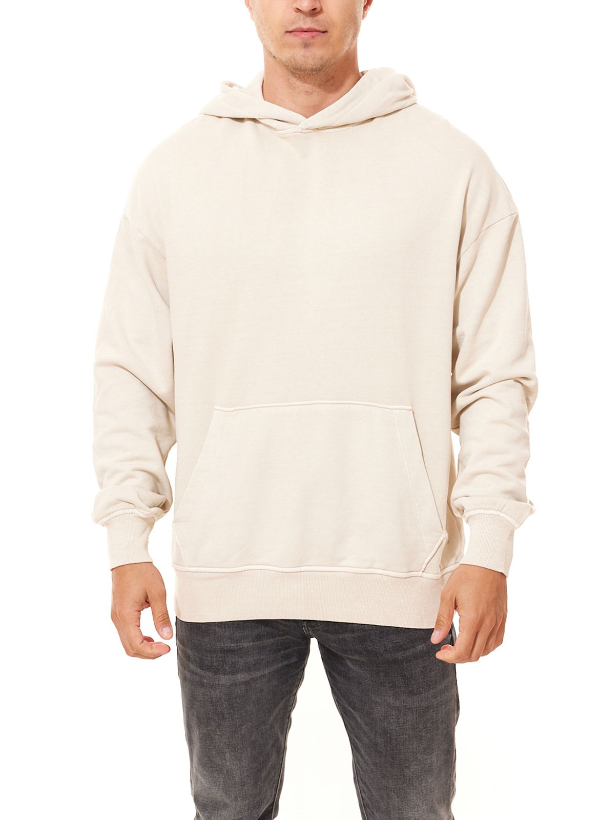 JACK & JONES Originals Wash Sweat Hood Herren Kapuzen-Pullover Hoodie 12222708 Beige von Jack & Jones