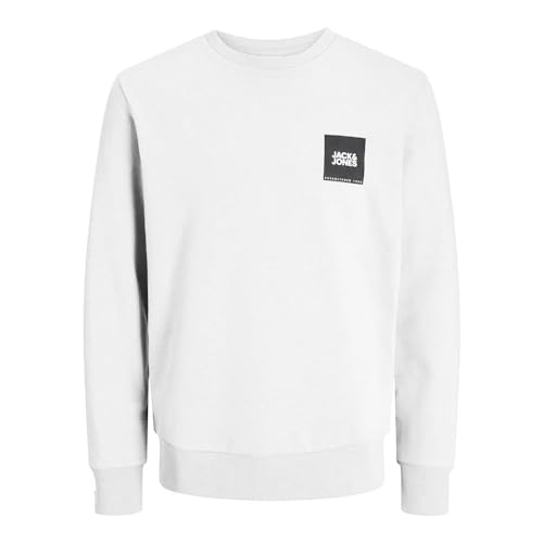 Jack and Jones Lock Herren-Sweatshirt, Weiß, weiß, XXL von JACK & JONES