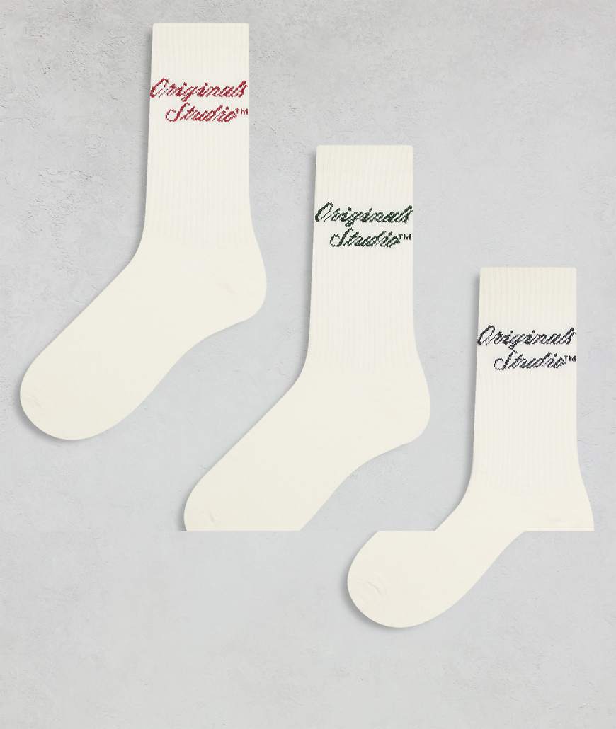 Jack & Jones - 3er-Pack Socken in Cremeweiß von Jack & Jones