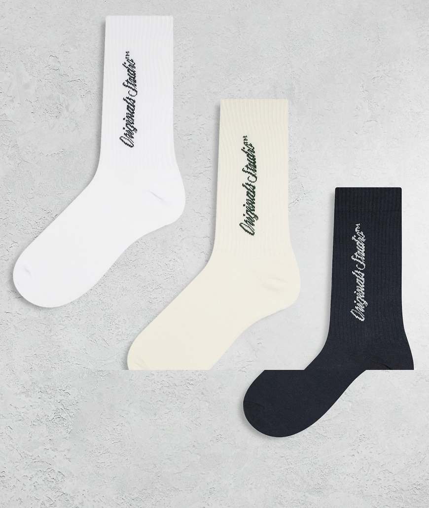 Jack & Jones - 3er-Pack Socken in Weiß, Cremeweiß und Schwarz von Jack & Jones