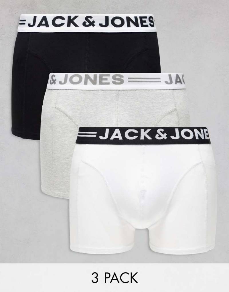 Jack & Jones - 3er Packung Unterhosen in verschiedenen Farben-Grau von Jack & Jones