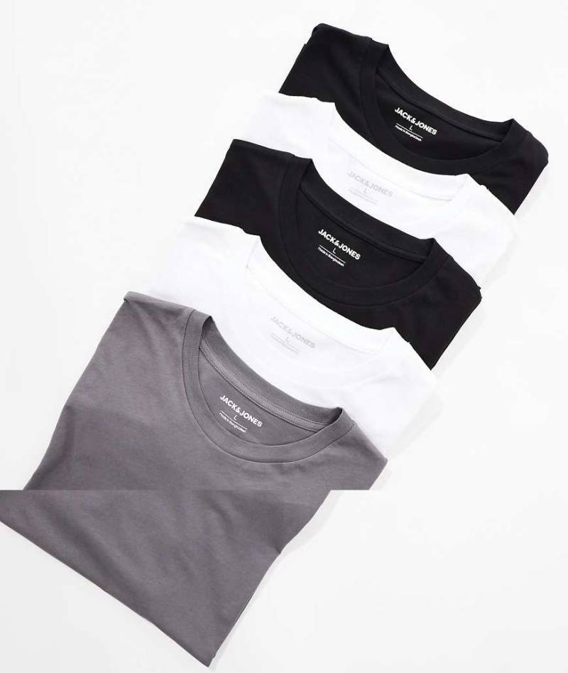 Jack & Jones - 5er-Pack Oversize-T-Shirts in Weiß und weiteren Farben-Bunt von Jack & Jones