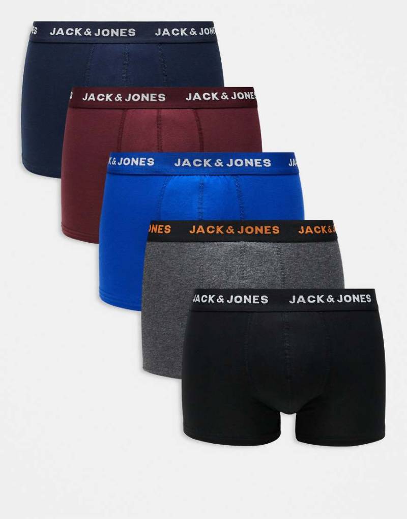 Jack & Jones - 5er-Pack Unterhosen in Marineblau gemischt von Jack & Jones