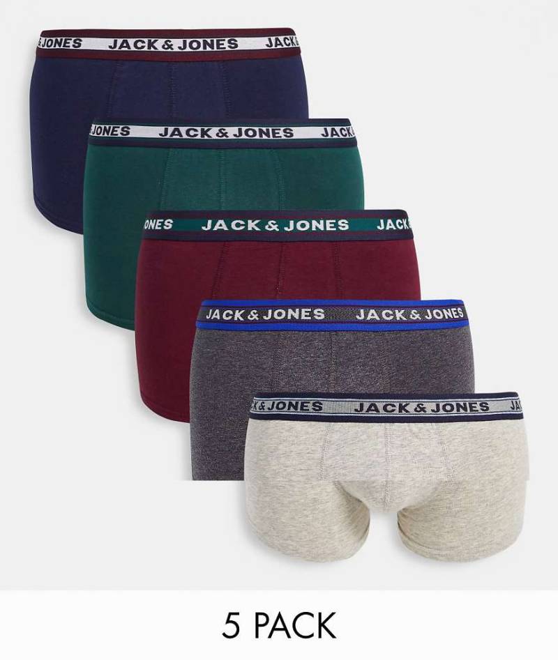 Jack & Jones - 5er Packung Unterhosen in verschiedenen Farben-Grau von Jack & Jones