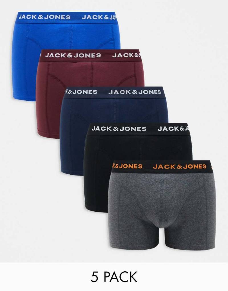 Jack & Jones - 5er Packung Unterhosen in verschiedenen Farben-Schwarz von Jack & Jones