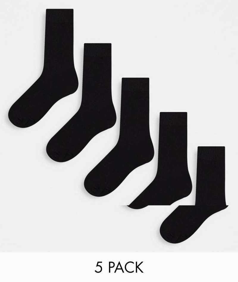 Jack & Jones - 5er Packung schwarze Socken von Jack & Jones