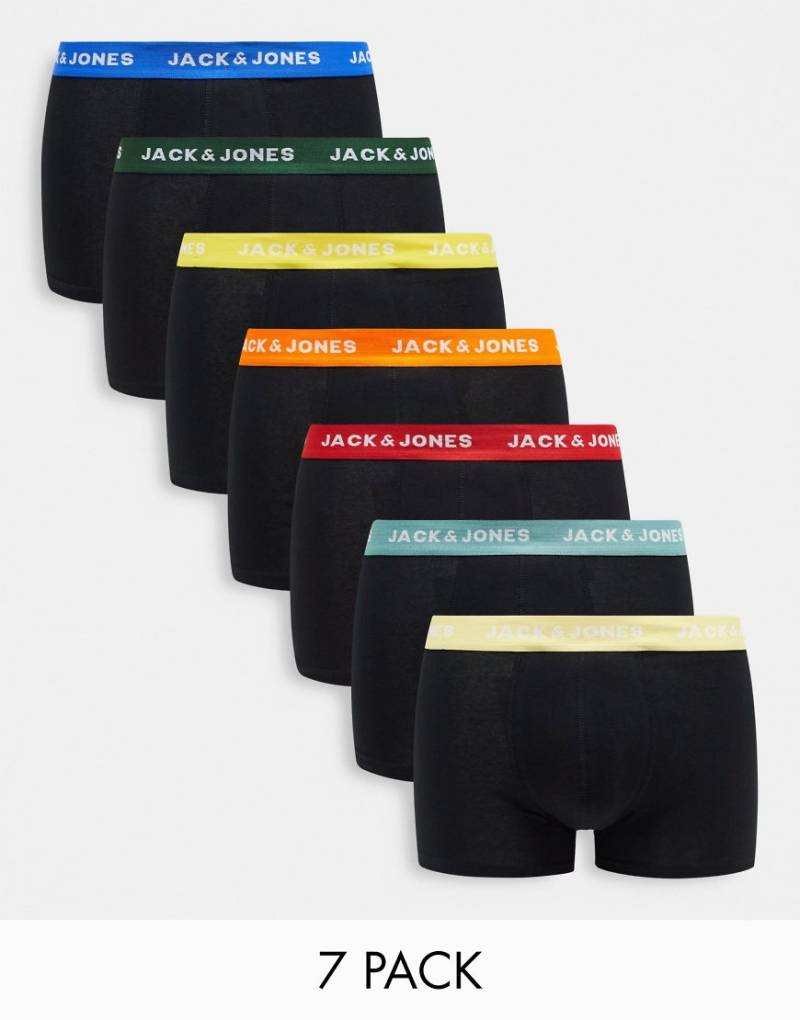Jack & Jones - 7er-Pack Unterhosen in Schwarz mit Bund in mehreren Farben von Jack & Jones