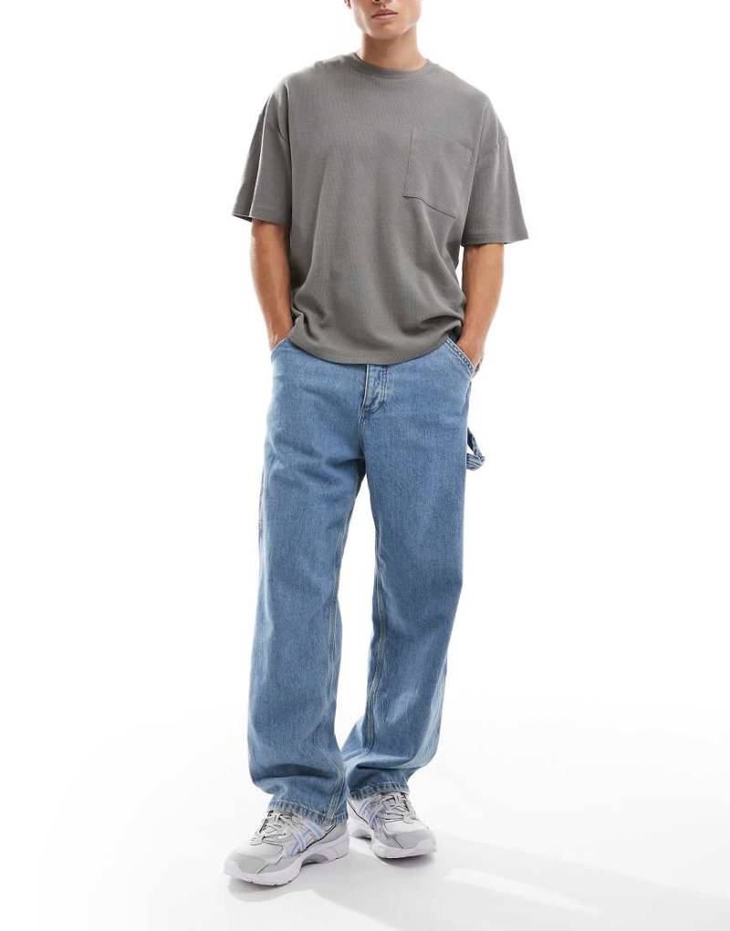 Jack & Jones - Alex - Baggy Carpenter Jeans in Blau von Jack & Jones