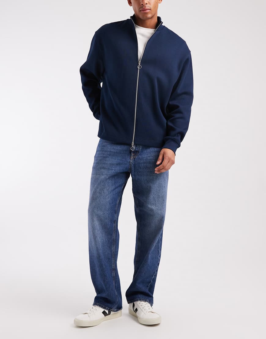 Jack & Jones - Alex - Baggy-Jeans in Mittelblau von Jack & Jones