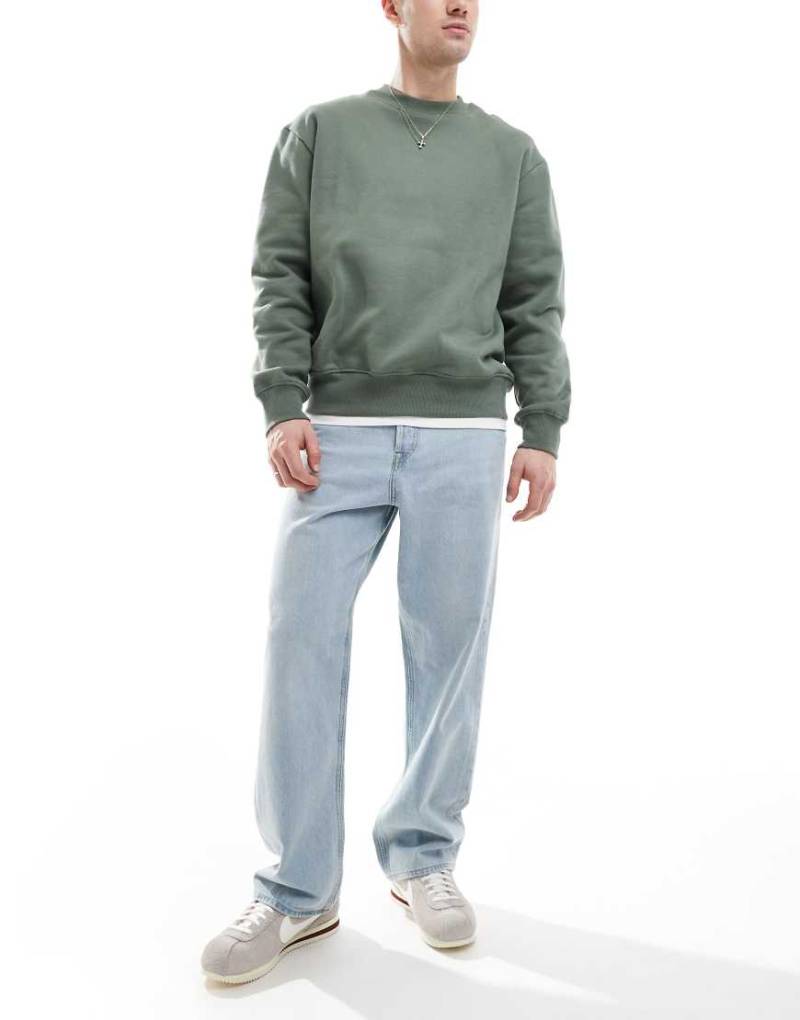 Jack & Jones - Alex - Baggy Jeans ohne Stretchanteil in hellblauer Waschung von Jack & Jones