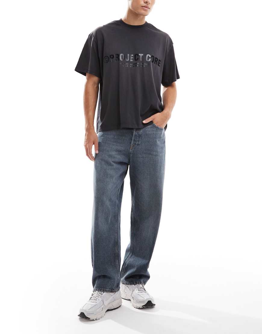 Jack & Jones - Alex - Weite Jeans in Dunkelblau von Jack & Jones