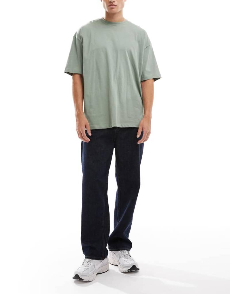 Jack & Jones - Alex - Weite Jeans in dunkler Waschung-Blau von Jack & Jones