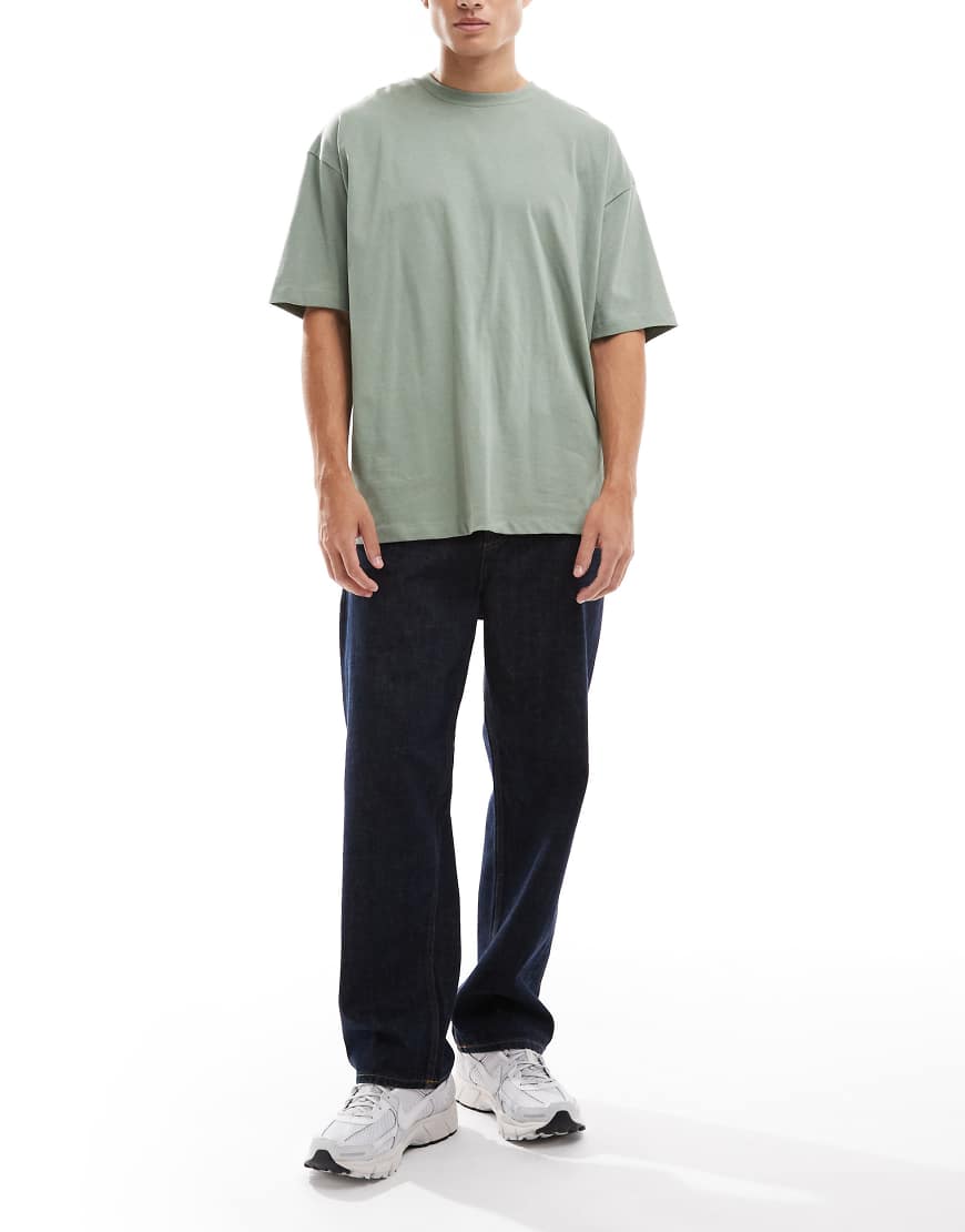 Jack & Jones - Alex - Weite Jeans in dunkler Waschung-Blau von Jack & Jones