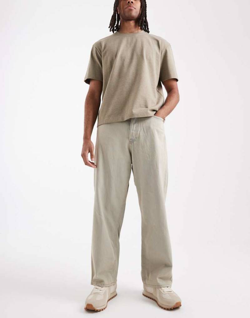 Jack & Jones - Alex - Weite feste Jeans ohne Stretch in hellblauer Vintage-Waschung von Jack & Jones