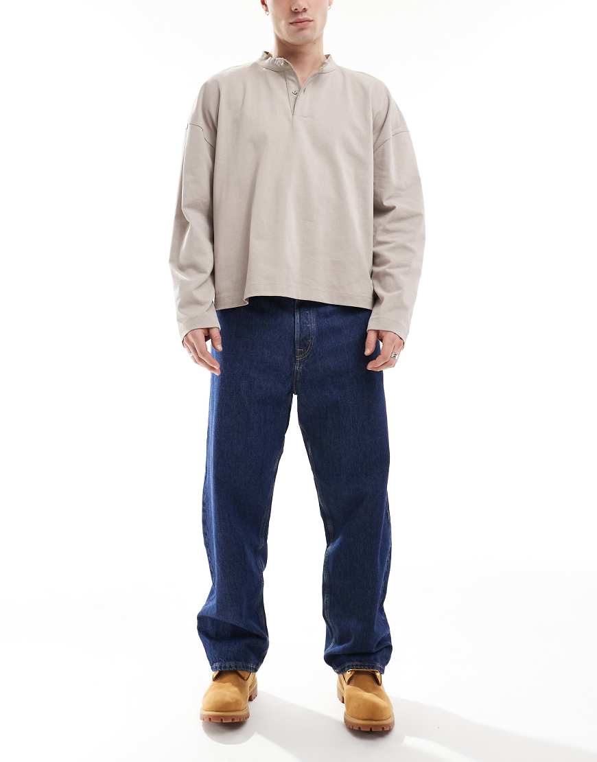 Jack & Jones - Alex - Weite Jeans ohne Stretchanteil in mittelblauer Waschung von Jack & Jones