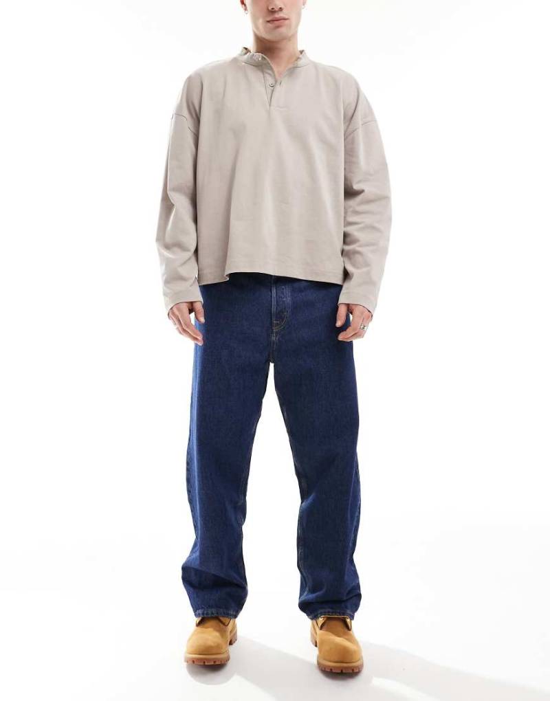 Jack & Jones - Alex - Weite Jeans ohne Stretchanteil in mittelblauer Waschung von Jack & Jones