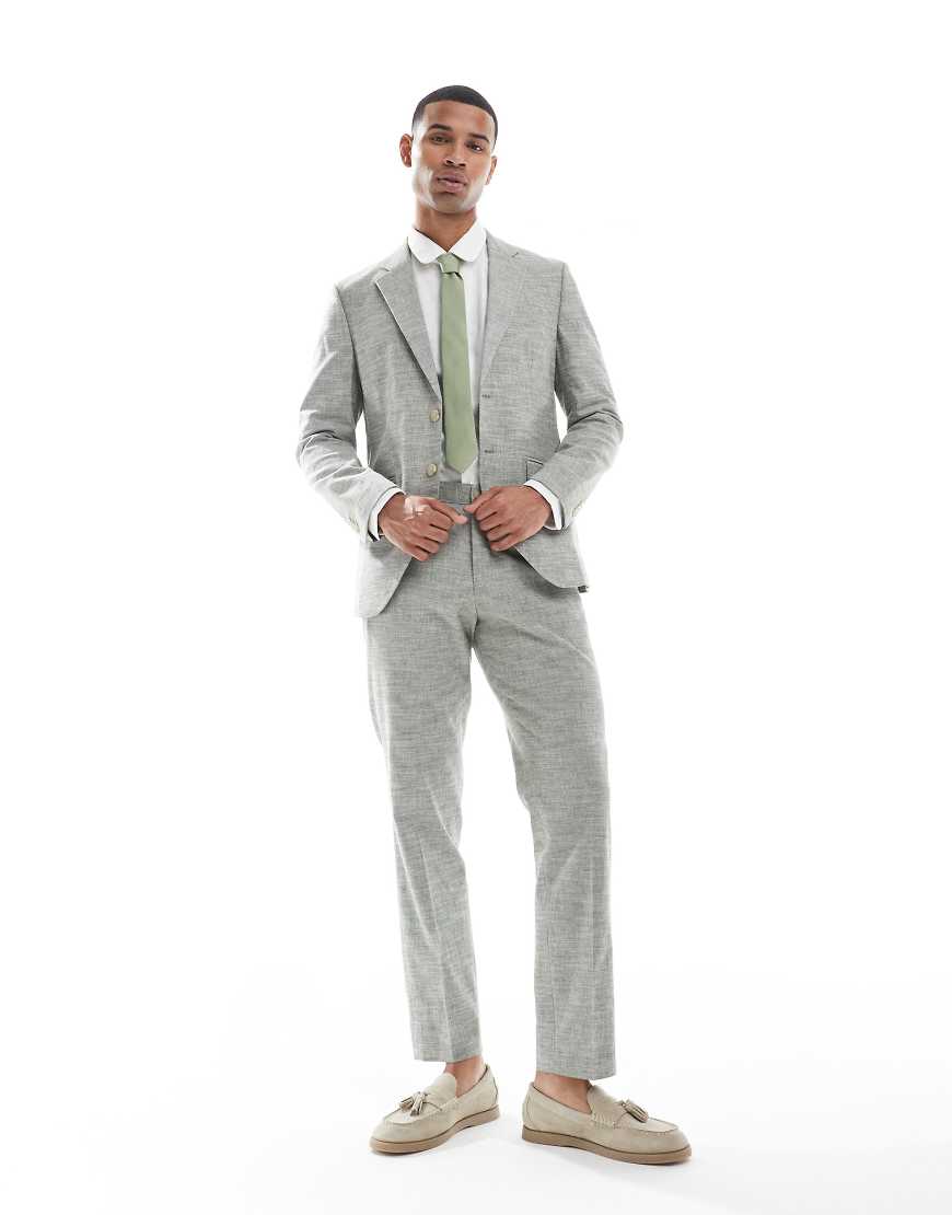 Jack & Jones - Anzughose aus Leinen in Grün von Jack & Jones