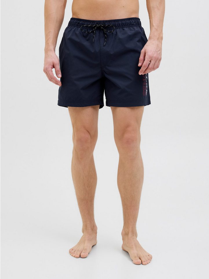 Jack & Jones Badeshorts JPSTMAUI Badeshort mit mittlerer Taille und elastischem Bund unifarben, modisch, regular fit, Web von Jack & Jones