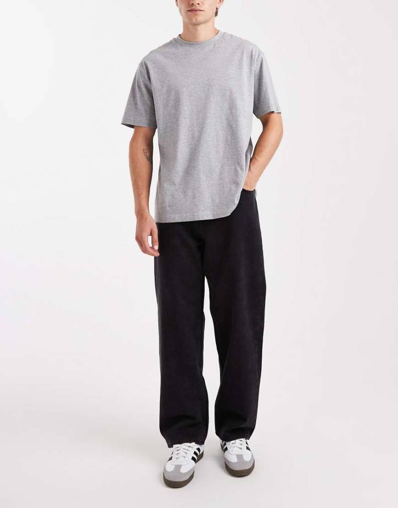 Jack & Jones - Alex - Weite Jeans mit Acid-Waschung in Schwarz von Jack & Jones