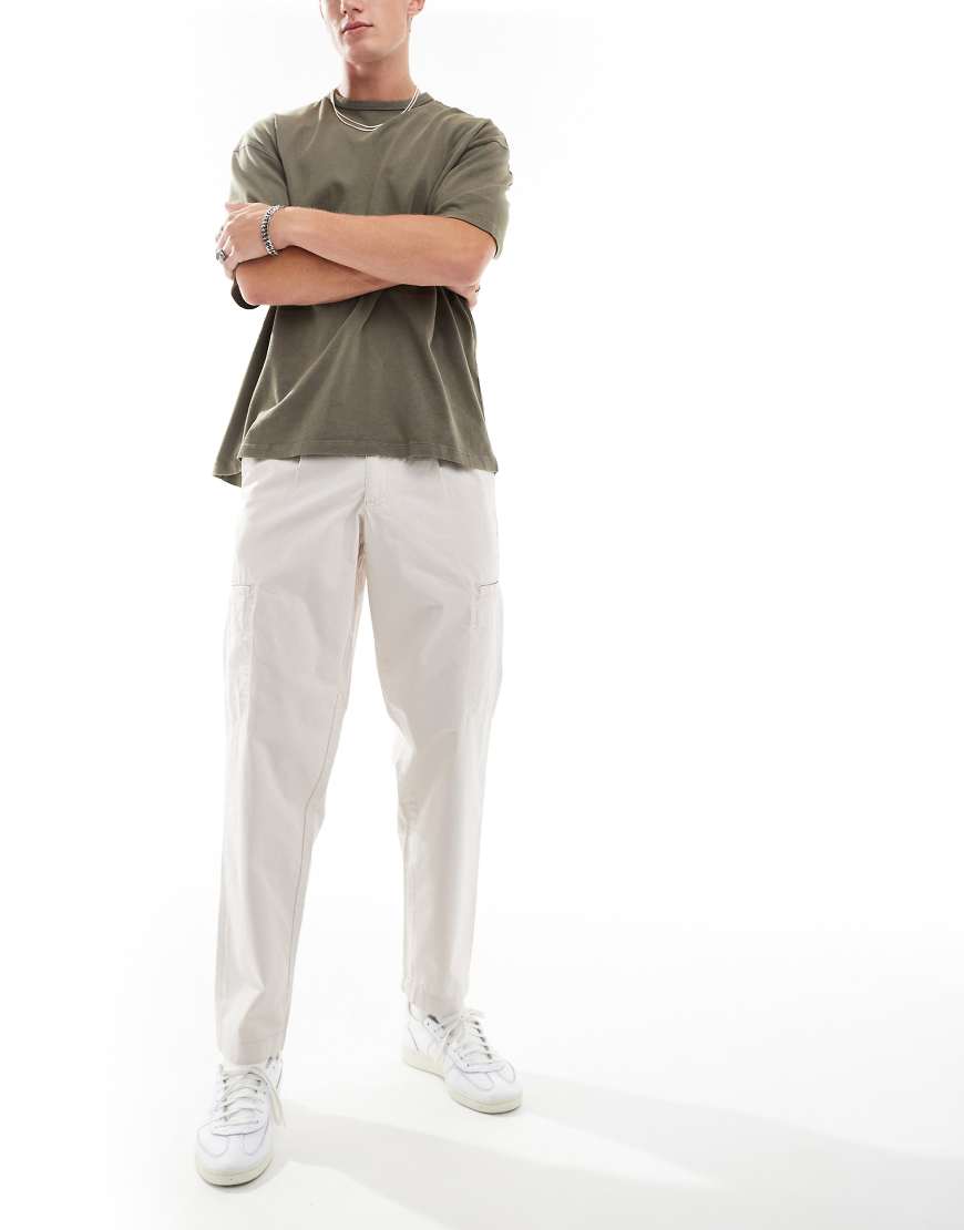 Jack & Jones - Bill - Weit geschnittene Cargohose in Beige mit verdeckter Tasche-Neutral von Jack & Jones