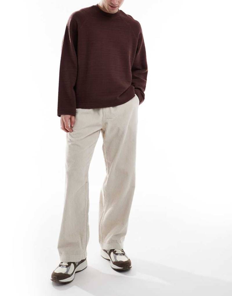 Jack & Jones - Bill - Weit geschnittene Schlupfhose aus Cord in Beige-Neutral von Jack & Jones
