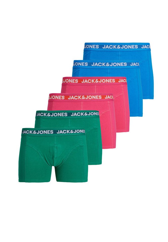 Jack & Jones Boxershorts 6-er Pack Boxershorts Unterhose SET Collor Design (6-St) JACCOLORFUL TRUNK SN von Jack & Jones